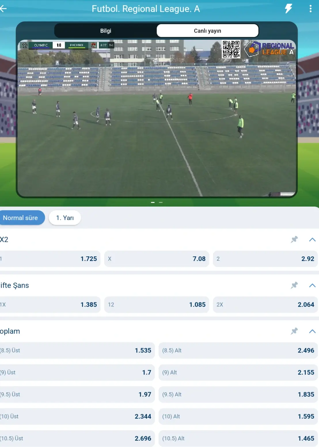 Futbol canlı yayın